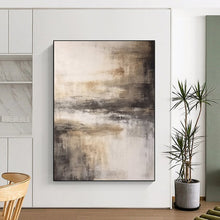 Load image into Gallery viewer, “Muted Horizon” – Blended beige, gray, and white, abstract landscape with soft edges DTP362
