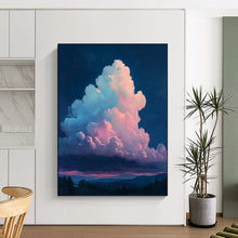 Load image into Gallery viewer, “Colorful Clouds at Dusk” - Impressionistic Abstract Acrylic, Great for Bedroom and Nature - Themed Lounge DTP009
