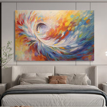 Load image into Gallery viewer, Swirl Abstract “Rainbow Vortex” Painting on Canvas, Dynamic Color Art DKH870
