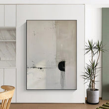 Load image into Gallery viewer, Large - Scale Minimalist Black - White Abstract Acrylic for Modern Living Room LargeART0274
