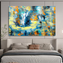 Load image into Gallery viewer, “Bold Blue Energy” Abstract Expressionist Painting on Canvas, Dynamic Color Art DKH924
