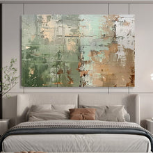 Load image into Gallery viewer, Earthy Green and Brown Textured Abstract Abstract acrylic painting DLZ107
