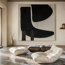 Load image into Gallery viewer, Black and White Shapes Acrylic Art, Nice for Monochrome Study &amp; Modern Lounge LargeART1073
