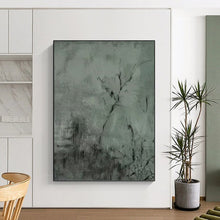 Load image into Gallery viewer, “Textured Grey Abstract” - Grey Abstract Art on Canvas DKH1205
