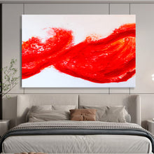 Load image into Gallery viewer, Dynamic Red Abstract Painting on Canvas DKH569
