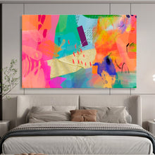 Load image into Gallery viewer, Playful Collage - Style Abstract Painting for Artsy Boutique &amp; Creative Co - working Space DKH199
