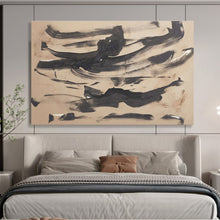 Load image into Gallery viewer, Ink - Style Abstract Painting on Canvas - “Fluid Strokes” DKH735
