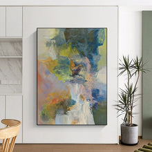 Load image into Gallery viewer, Vibrant Color - Washed Abstract Painting, Multihued Layers for Creative Studio &amp; Eclectic Living Room LargeART2263
