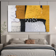 Load image into Gallery viewer, Warm - Toned Abstract Painting on Canvas: Textured Geometric Abstraction DKH574
