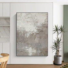 Load image into Gallery viewer, “Grey Textured Concrete - like Art” - Rustic Abstract Art on Canvas DKH1500
