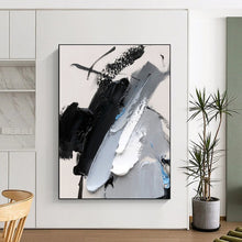 Load image into Gallery viewer, Custom Large Monochrome Textured Abstract - Great for Modern Loft &amp; Art - Focused Gallery LargeART0777

