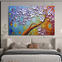 Load image into Gallery viewer, “Blossom Tree of Dreams” - Textured Abstract Acrylic with Swirling Patterns, Fits Bedroom and Yoga Studio DLZ217
