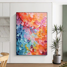Load image into Gallery viewer, Impressionistic Abstract Leaf Art, Vibrant Color - Blended Painting for Tropical - Themed Dining Room &amp; Cheerful Sunroom LargeART2219
