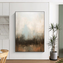 Load image into Gallery viewer, Large - Format Blue - Gray Abstract Mist Art for Modern Bedroom &amp; Spa Retreat LargeART0450
