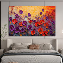 Load image into Gallery viewer, Textured Poppies “Vibrant Blooms” Painting on Canvas, Lively Floral Art DKH901
