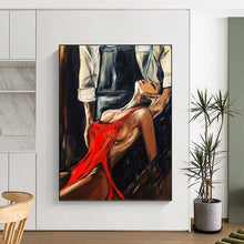 Load image into Gallery viewer, “Sensual Red - Dress Figure” - Expressive Figurative Art on Canvas DKH1611
