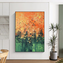 Load image into Gallery viewer, Orange - Toned Abstract Splatter Art, Ideal for Energetic Home Gym &amp; Bold Kitchen LargeART1939
