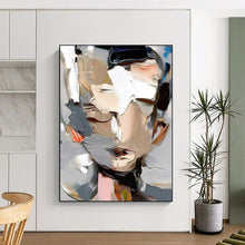 Load image into Gallery viewer, “Palette Knife Portrait” ，Abstracted portrait with bold, mixed - color brushstrokes using a palette knife. DTP320
