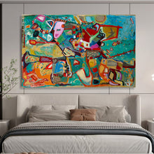 Load image into Gallery viewer, “Colorful Abstract Mosaic” - Vibrant Geometric Abstract Acrylic, Suits Art Studio and Living Room DLZ233
