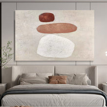 Load image into Gallery viewer, Minimalist Neutral Shapes Abstract Painting on Canvas - “Quiet Balance” DKH594
