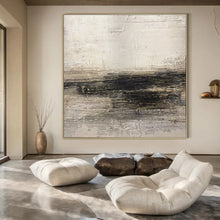 Load image into Gallery viewer, Textured Grey - Black Abstract Acrylic Art, Suited for Studio Lounge &amp; Bedroom Accent LargeART0986
