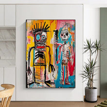 Load image into Gallery viewer, “Expressive Duo of Figures” – Raw Abstract Figurative Painting with Bold Lines DTP099
