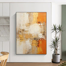 Load image into Gallery viewer, Warm - Toned Abstract Acrylic for Living Room &amp; Cozy Café LargeART0817
