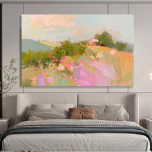 Load image into Gallery viewer, Pastel Landscape Abstract Painting for Country Cottage &amp; Nature - Inspired Bedroom DKH208
