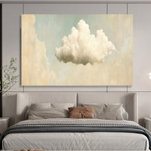 Load image into Gallery viewer, Hand - painted Single Fluffy Cloud Acrylic Art for Whimsical Nursery Ceilings LargeART1698
