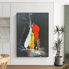 Load image into Gallery viewer, Gray - Pink Graffiti - Inspired Abstract Painting, Brightening Art Studios &amp; Eclectic Living Room Feature Walls LargeART0812
