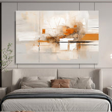 Load image into Gallery viewer, Neutral and Orange Geometric Abstraction Abstract acrylic painting DLZ097
