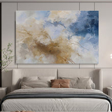Load image into Gallery viewer, Blue and Beige Abstract Painting for Minimalist Bedroom &amp; Calm Office DKH136
