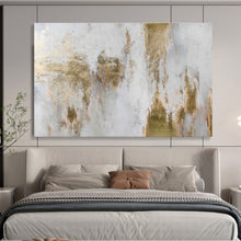 Load image into Gallery viewer, Ethereal Gold &amp; White Textures Abstract Painting DKH521
