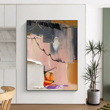 Load image into Gallery viewer, Abstract Pastel &amp; Black Composition – Bold Oil Study DTP270
