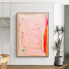 Load image into Gallery viewer, Minimalist Soft Pink Abstract, Ideal for Calming Bedroom &amp; Minimalist Office LargeART1828
