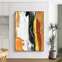 Load image into Gallery viewer, Bold Color Strokes on White Acrylic Art - Ideal for Modernist Studio &amp; Eclectic Dining Room LargeART0612
