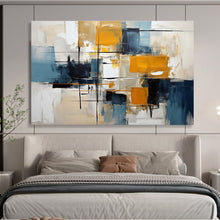 Load image into Gallery viewer, Color - Block Abstract Painting with Geometric Lines for Contemporary Office &amp; Urban Loft DKH183
