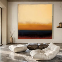 Load image into Gallery viewer, Warm Gradient Horizon Abstract Canvas Painting, Great for Bohemian Living Room &amp; Relaxing Reading Nook LargeART1190
