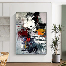 Load image into Gallery viewer, “Colorful Chaos Fusion” – Vibrant mix of red, yellow, blue, gray, dynamic splashes DTP391
