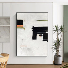 Load image into Gallery viewer, Large - Format Minimalist Black - White Abstract 1 Acrylic for Contemporary Office &amp; Monochrome Bedroom LargeART0327
