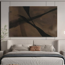Load image into Gallery viewer, Abstract Painting on Canvas: Dark - Toned Organic Lines - “Mysterious Paths” DKH585
