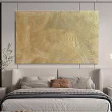 Load image into Gallery viewer, Metallic - Toned Abstract Painting on Canvas: Swirled - Textured Abstraction DKH580
