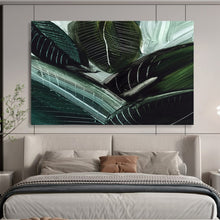 Load image into Gallery viewer, Vibrant Green Leaf Abstract Acrylic painting DLZ144
