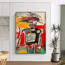 Load image into Gallery viewer, “Chaotic Robot - like Figure” – Abstract Expressionist Painting with Bold Lines and Colors DTP094
