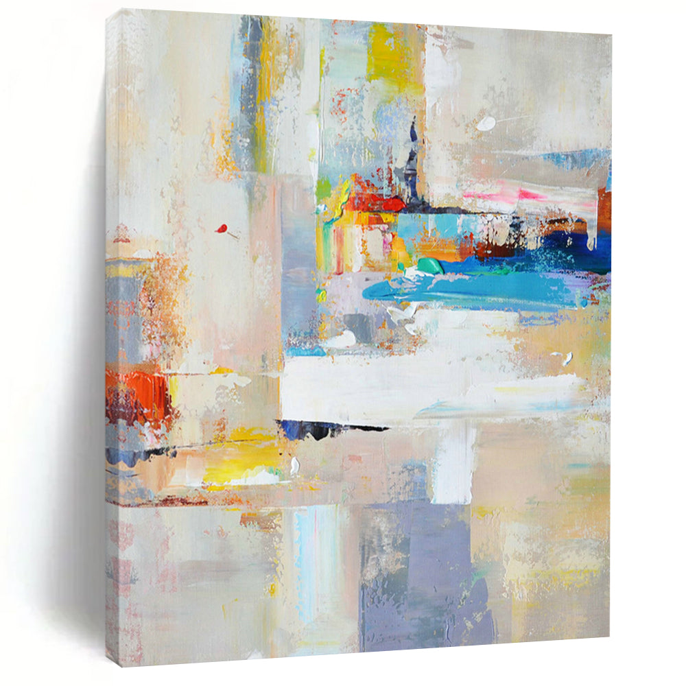Custom Extra Large Abstract Mural - Hand-Painted Acrylic for Restaurant Interiors