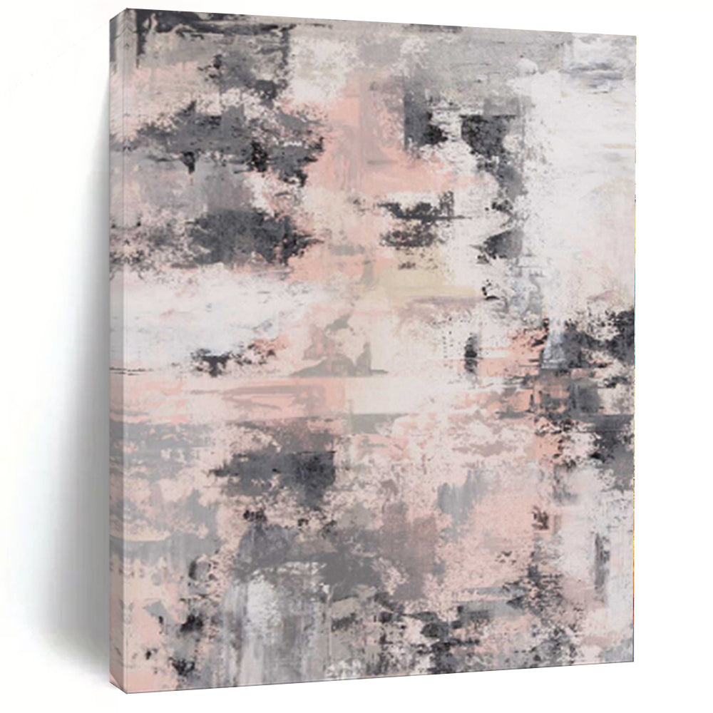 Large-Scale Hand-Painted Abstract Mural for Living Room & Hotel Lobby