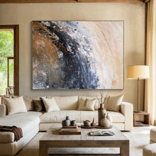 Load image into Gallery viewer, Custom Grand Abstract Cityscape - Hand-Painted Oil on Linen for Urban Loft Apartments

