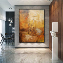 Load image into Gallery viewer, Gold Abstract Painting Textured Canvas Wall Art Painting Minimalist Art For Living Room Bedroom Office
