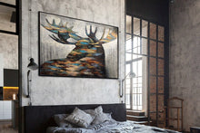 Load image into Gallery viewer, Abstract Animal Painting Moose Wall Art For Living Room Sp004
