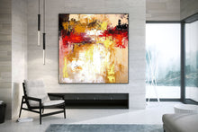Load image into Gallery viewer, Beige Brown God Original Painting Red Abstract Paintings Home Decor Kp083
